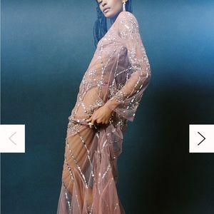 NWT Free People pink sheer sequin dress